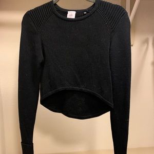 CAbi cropped black sweater (S)